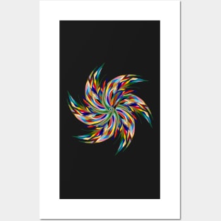 Kaleidoscopic Pinwheel Posters and Art